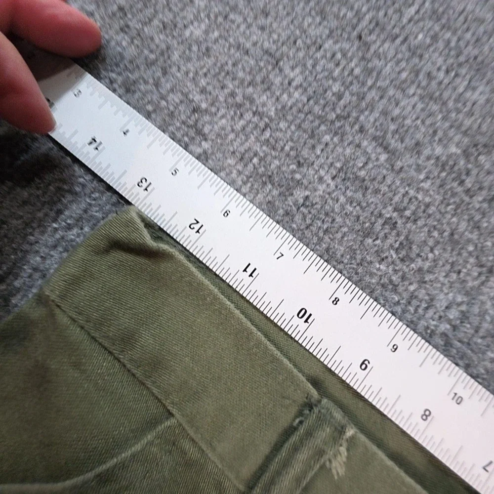 Utility Pants Mens 32x31 Green Canvas Chino Workwear Casual Straight Leg USA
